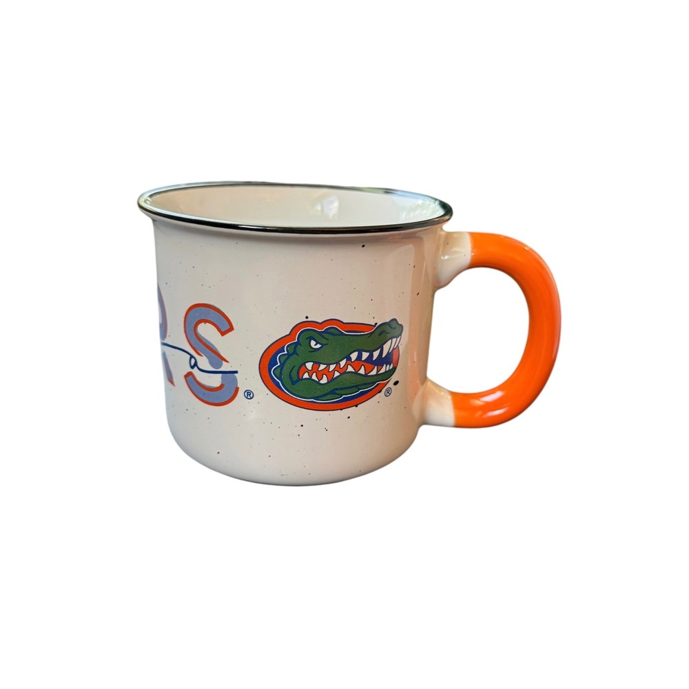 🌴 Florida Gators The Memory Company Speckled Campfire Ceramic Coffee Mug White